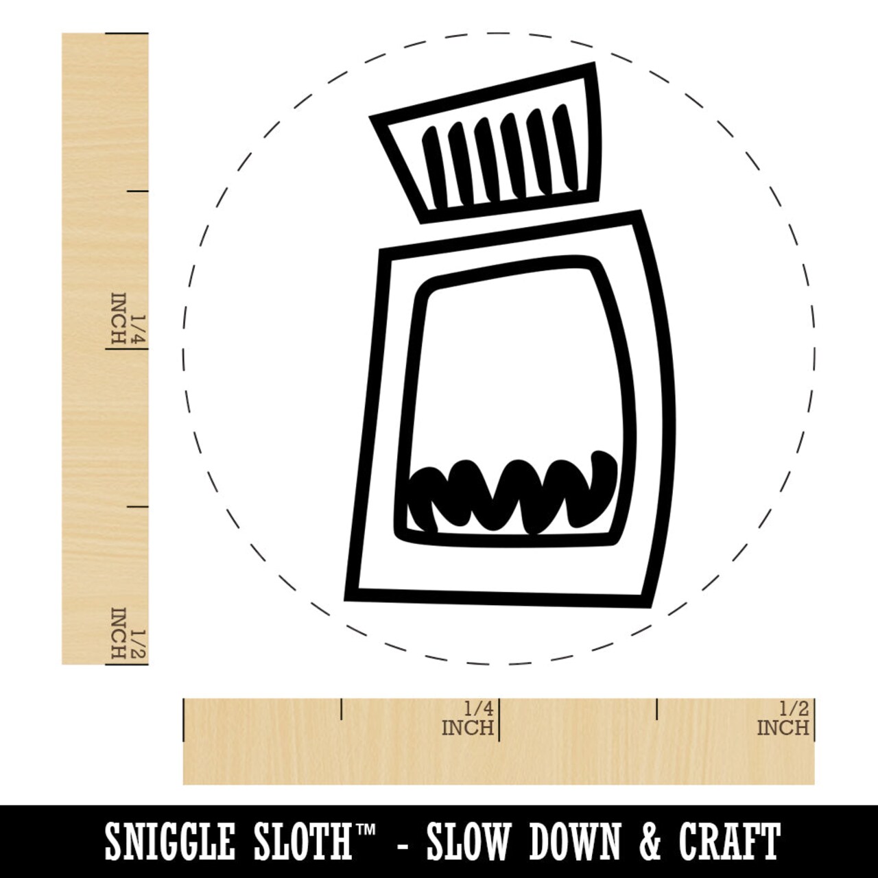 Ink Bottle Doodle Self-Inking Rubber Stamp for Stamping Crafting Planners